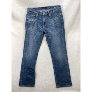 Lucky Brand 410 Athletic Slim Jeans Men W34 L30 Stretch Denim Dark Wash Mid Rise
